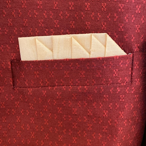 “Spring Break” Maroon Jacquard Embroidered Sherwani Set | Size XS - Picture 5 of 7